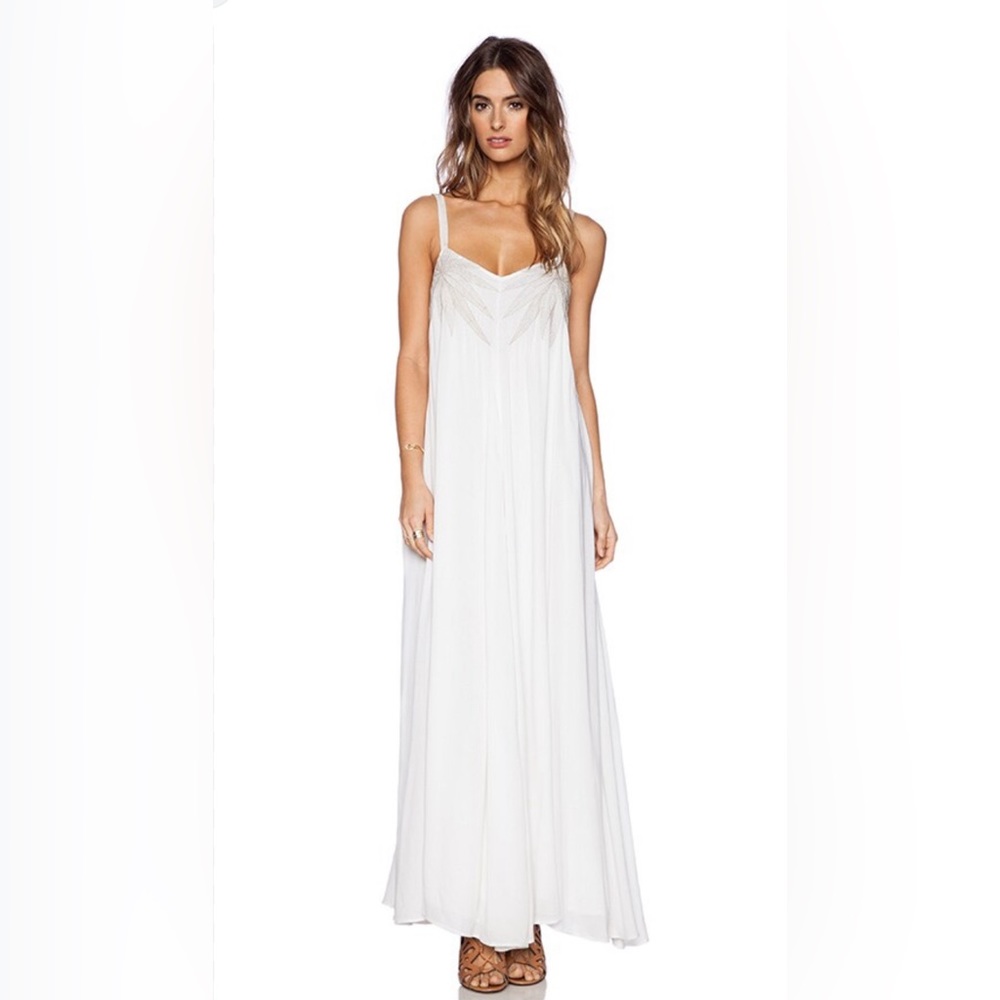 Mara Hoffman White Flowing Maxi Dress